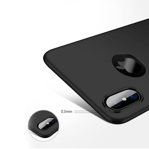 Coque - MÆRKE - iPhone X - Ultra Tynd - Anti-ridser - Antiskrid Matte svart