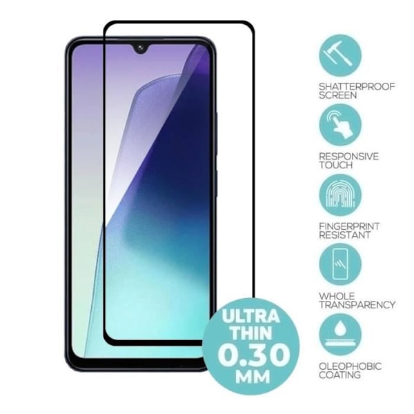 Härdat Glas - Xiaomi - Redmi 14C - Pak av 4 - Repåf resistent - Optimal skydd Transparent med svart kant