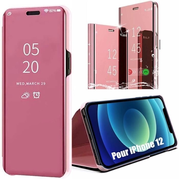 Skyddsskal - E.F.CONNECTION - för iPhone 12 - Flexibelt - Rosa - Modermirror Rosa
