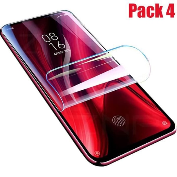 Pack 4 flexibel film för Redmi 9T Screen Anti Trace Fönsterfilmer Transparent