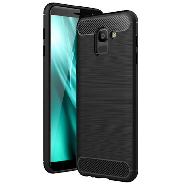 Fodral - SDTEK - Galaxy J6+ Plus - Carbon TPU - Flexibel - Slagtålig
