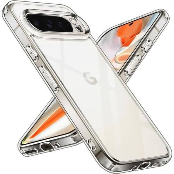 Skydd - E.F.CONNECTION - Pixel 9 Pro XL - Transparent skydd - Halkfri - Mjuk Transparent