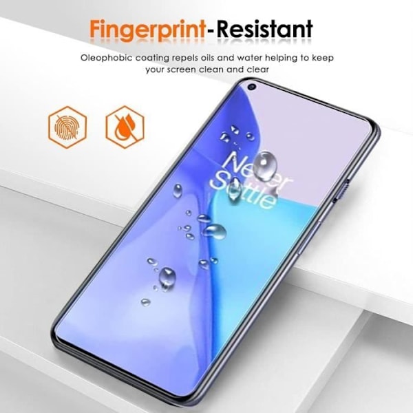 Skärmskyddsfilm - E.F.CONNECTION - för One Plus 8 - Pack av 3 - Härdat glas - Repmotstånd. Transparent