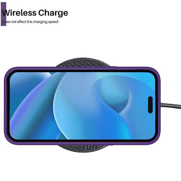 Skyddsfodral för iPhone 14 Pro - E.F.CONNECTION - Mjuk TPU - Lila - Härdade linser ingår Lila