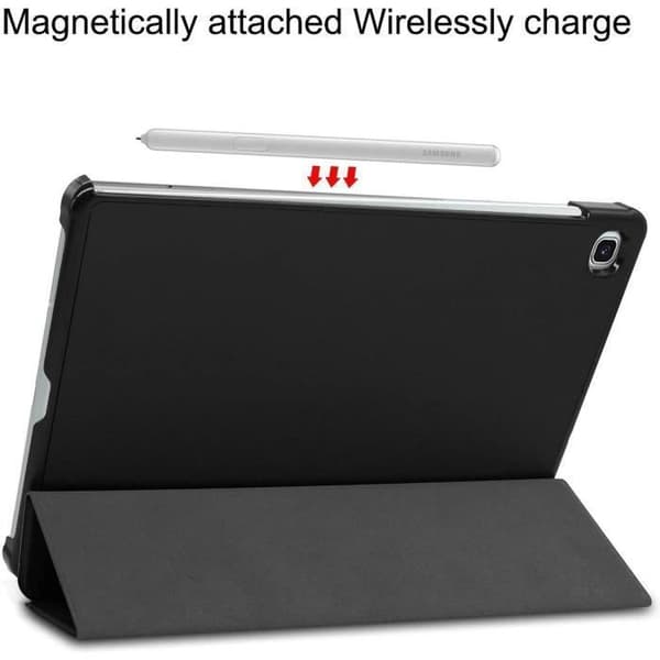 Coque Tablet - E.F.CONNECTION - för Samsung TAB S6 Lite - Stötsäker - Stöd - Svart Svart