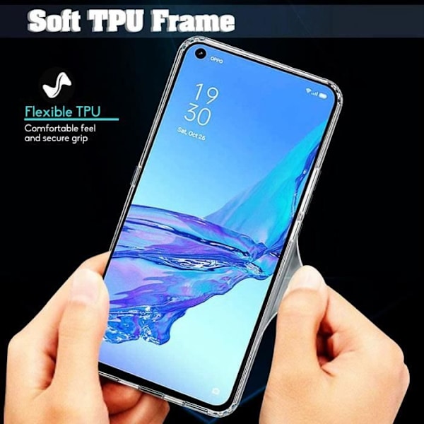 För Oppo A53 2020- A53s-A32- A33 (2020) 6,5": UltraSlim Gel Silikonfodral och perfekt passform - TRANSPARENT