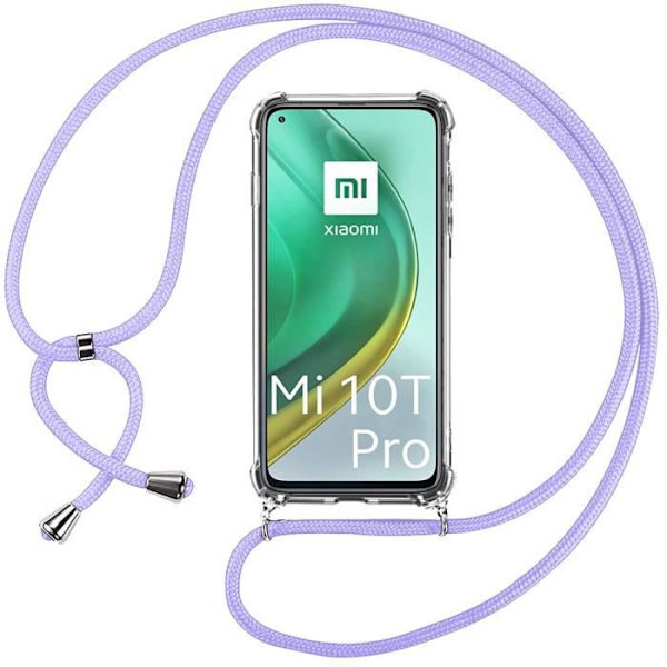 Skyddsfodral för Xiaomi Mi 10T Pro - E.F.CONNECTION - Mjuk - Lila Transparent-lila