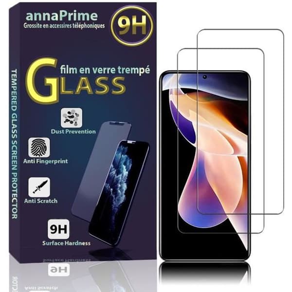 Skyddsglas – VCOMP – Xiaomi Redmi Note 11 Pro – Paket med 2 – Härdat glas – Repbeständigt VIT