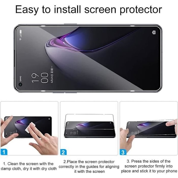Härdat glas för OPPO Reno 8 5G - 2 delar - Transparent skyddsglas Transparent