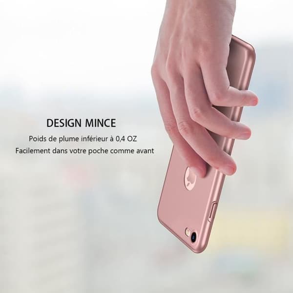 Skyddsskalle - E.F.CONNECTION - iPhone 7 - Stötskydd - Silikon och TPU - Matt Rosa Rosa
