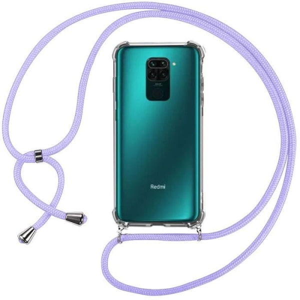 Fodral för Redmi Note 9 (6,53") - E.F.CONNECTION - Mjuk - Transparent-Lila Transparent-lila