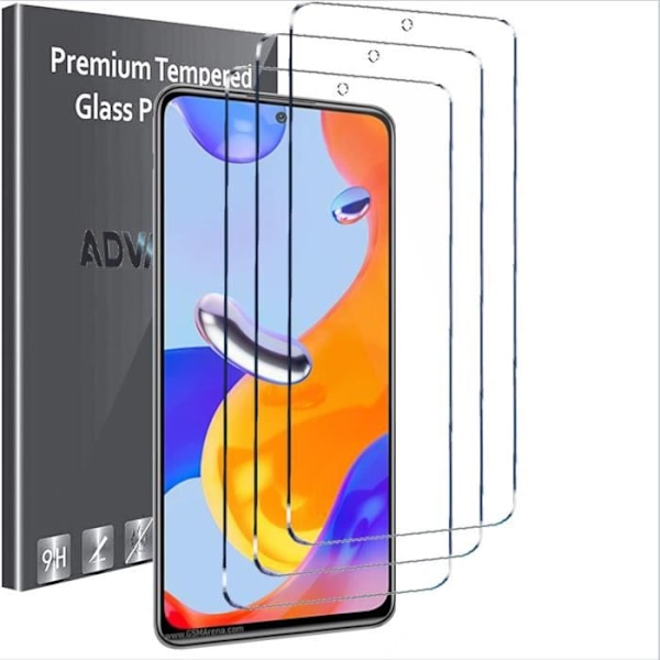 Skyddsfilm - Advansia - Xiaomi Redmi Note 11 Pro - Härdat glas - Reptålig - 9H [X3] Bitar