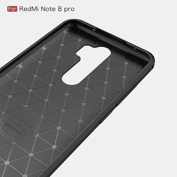 Coque - Xiaomi - Redmi Note 8 Pro - TPU - Stødabsorberende - Fleksibel - Sort Svart