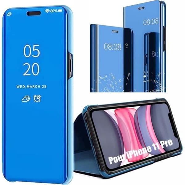 Skyddande skal - E.F.CONNECTION - för iPhone 11 - Spegeleffekt - Blå - Hård Blå