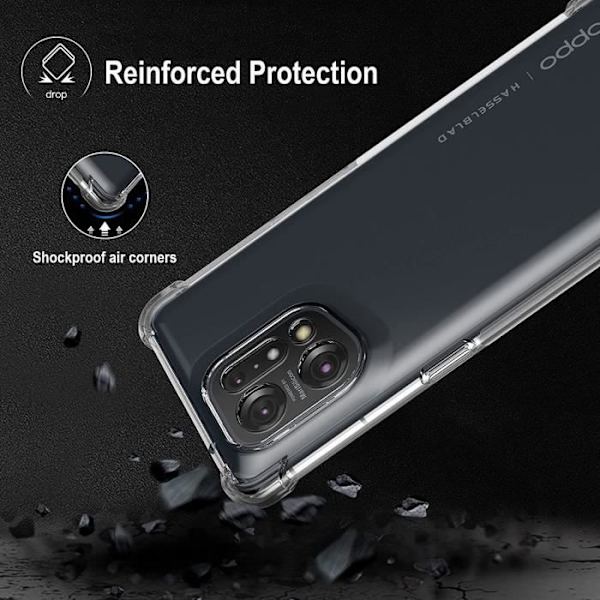 Skyddsfodral för OPPO Find X5 - E.F.CONNECTION - Silikon Stötsäker Anti-Scratch Transparent Transparent