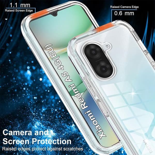 Skyddsskal - E.F.CONNECTION - för Xiaomi Redmi A5 - Stötabsorberande - Transparent - Silikon + PC Transparent