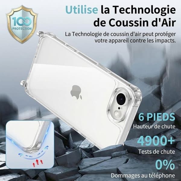 Skyddsfodral för iPhone 16e, Stöttålig Anti-Rip Bumper Solid med Vit Rosa Snodd Vit, Rosa, Fuchsia, Transparent