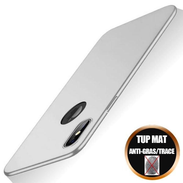 iPhone X-cover, ultratynd anti-ridse anti-slip holdbart beskyttelsescover - mat sølv