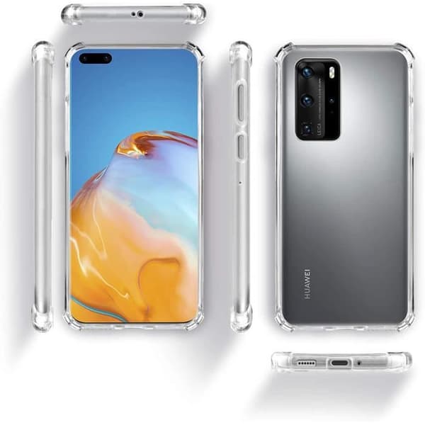 Siliconfodral - Huawei - P40 Pro - Stötsäker - Transparent - Mjuk TPU Transparent