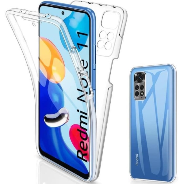 Full Body Case til Redmi Note 11-Note 11S stødsikker gennemsigtig beskyttelse Transparent