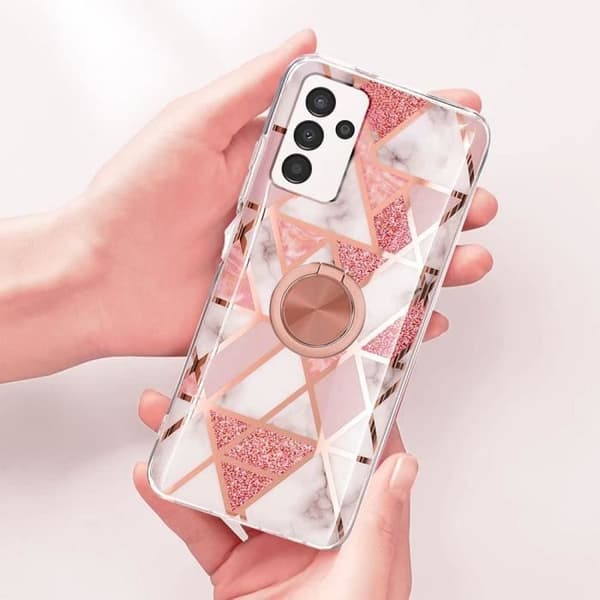 Skyddshölje för Telefon - Xiaomi - Redmi Note 10 Pro - Silikon - Stötdämpande - Stöd Ring Rosa