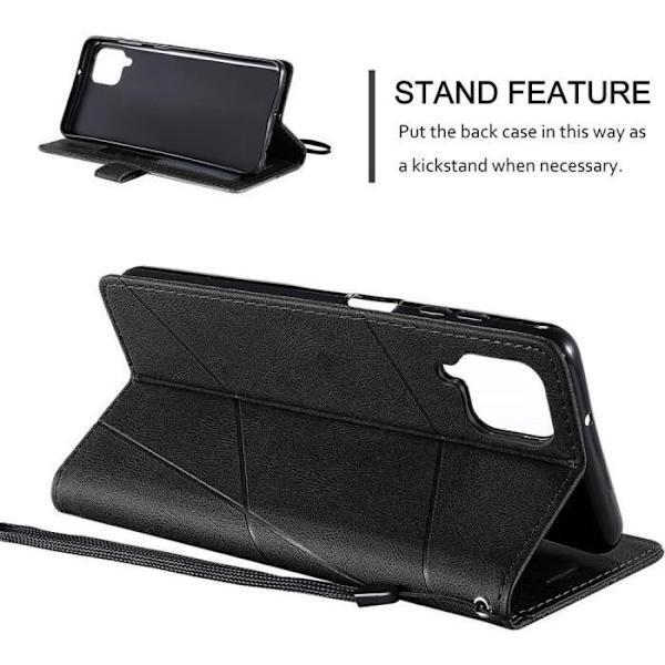 Coque - E.F.CONNECTION - För Xiaomi Redmi Note 12 Pro+ - Svart - Stötsäker - Mjuk - Fällbart lock Svart