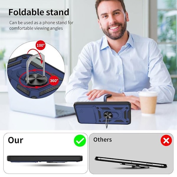 Coque + 2 Stötta Glas för Xiaomi 15, Stötbeständig Slitstark Protection Blå Marin marinblå