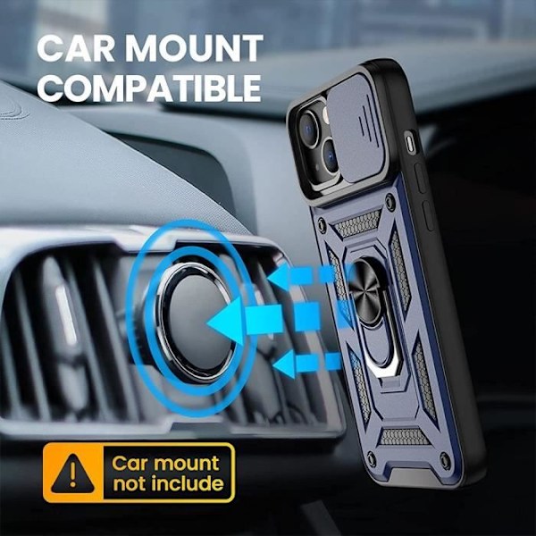 Coque - E.F.CONNECTION - för iPhone 13 - Stötsäker - Hård PC - Marinblå marinblå