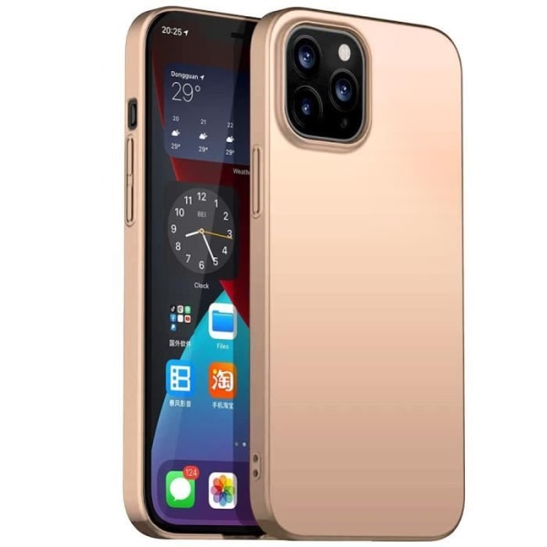 Skyddsfodral - E.F.CONNECTION - för iPhone 12 Pro - Mjukt Silikon - Stöttålig - Guld gyllene