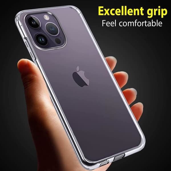 Skyddsgalv - 360° skydd - för iPhone 15 Pro - Transparent - Stötresistent - Slim Transparent