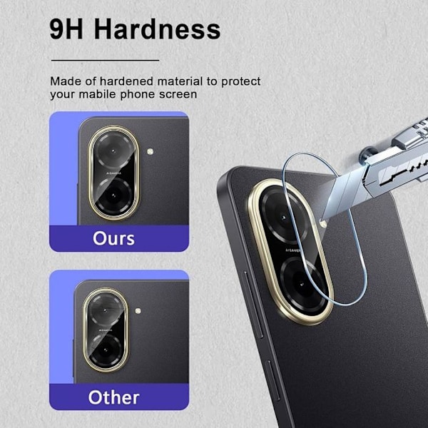 3 Skærme i Tempereret Glas til Bagside Kamera til Xiaomi Redmi A5 4G, Kradsikker Stødabsorberende Transparent