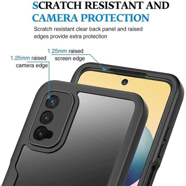 Skyddsfodral - E.F.CONNECTION - Xiaomi Redmi 9A - Stötsäker 360 - Transparent - Semi-styv Transparent