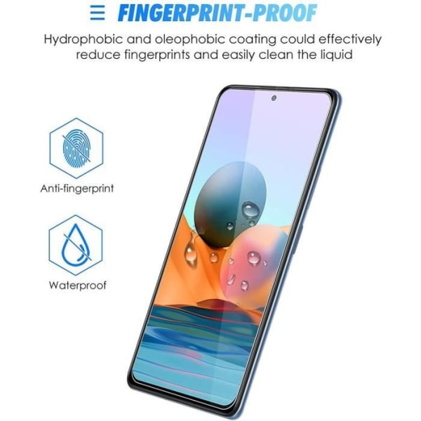 Hærdet glas beskyttelsesfilm til Redmi Note 10 Pro 5G - E.F. CONNECTION - Høj modstandsdygtighed - Anti-ridse Transparent