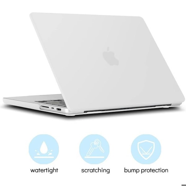 Coque för MacBook Pro 14 Tum M4 M3 M2 M1 Pro/Max 2024 2023 2021, Hårdat Slim Skydd Matt Genomskinlig Effekt Genomskinlig