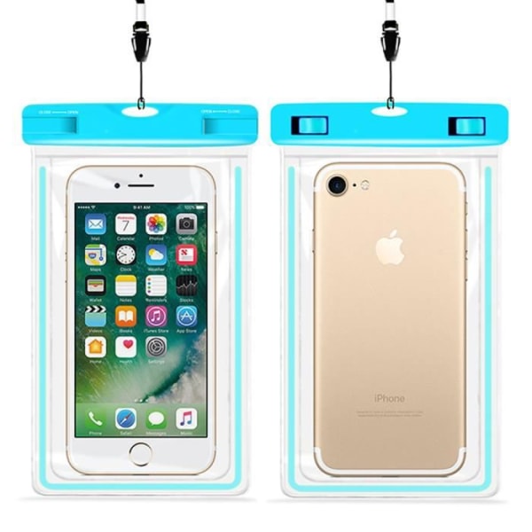 Vandtæt pose telefontaske cover til Huawei P20 lite, P20 Pro, Mate 20 Lite, Mate 20 Pro, nova 3i - blå