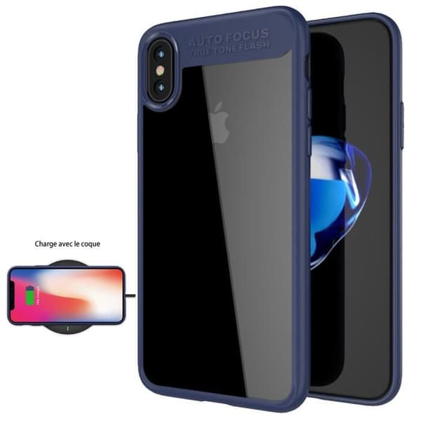 iPhone X Silikonfodral Outline Marinblå Anti-Shock Skydd