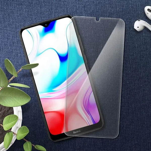 Skärmskydd - E.F.CONNECTION - för Redmi 8A - Härdat Glas - Hög Motståndskraft - Represistent Transparent