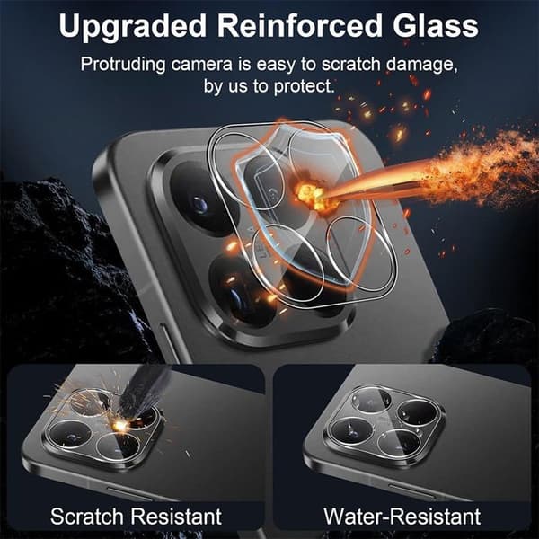 3 Immersade Glas Kameror - E.F.Connection - för Xiaomi 15T Pro - Repbeständig 9H Stötresistent Transparent