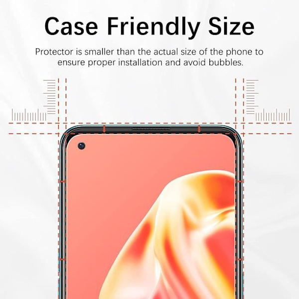 Sæt med 3, hærdet glas til Oppo A74 4G, Oppo A94 5G, skærmbeskyttelsesfilm - Anti-ridse - Ingen luftbobler - Ultra Resistant 1308
