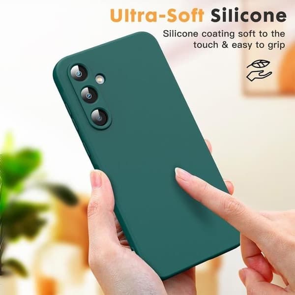 Coque - E.F.CONNECTION - för Xiaomi Redmi 13C - Silikon Ultra Tun - Stötsäker - Mörkgrön Nattgrönt