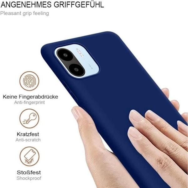 Skyddshölje - Xiaomi - Redmi A1/A2 - Mjukt - Rep-resistent - Matt effekt marinblå