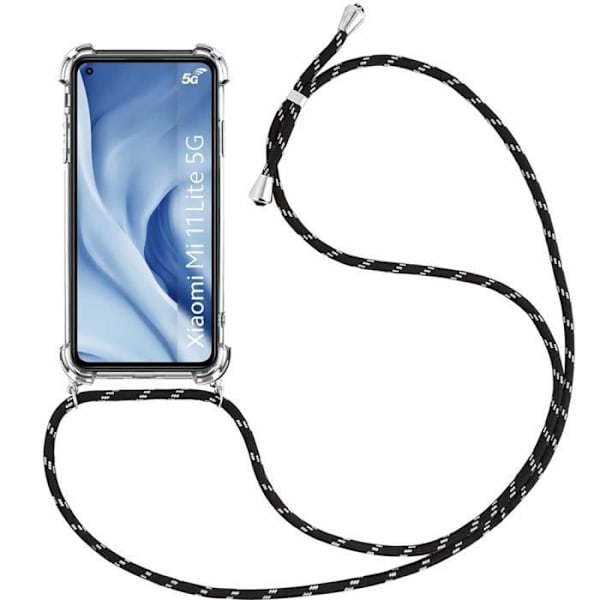 Skyddande skal - E.F.CONNECTION - Xiaomi Mi 11 Lite - Mjuk - Stötsäker - Svart Transparent-svart