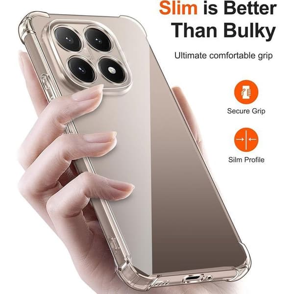 Skyddsskal - E.F.Connection - Xiaomi 15T - Stötresistent - Repfria - Ultra-Transparent Transparent