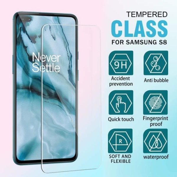 Glasskärmskydd för OnePlus Nord Okrossbart härdat glas set med [X3] härdat glas