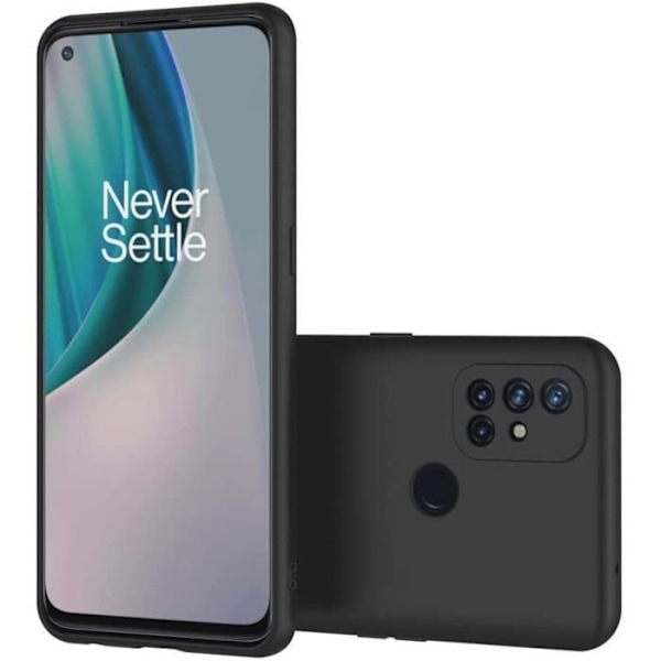 Skyddshölje - E.F.CONNECTION - One Plus Nord N10 5G - Svart silikon - Flexibel - Matt Svart
