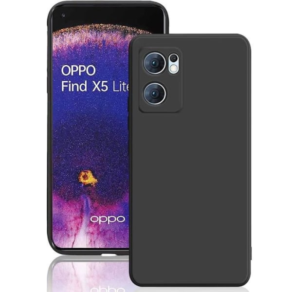 Silikonetui til OPPO Find X5 Lite Ultra Slim Shockproof Protection Sort Svart