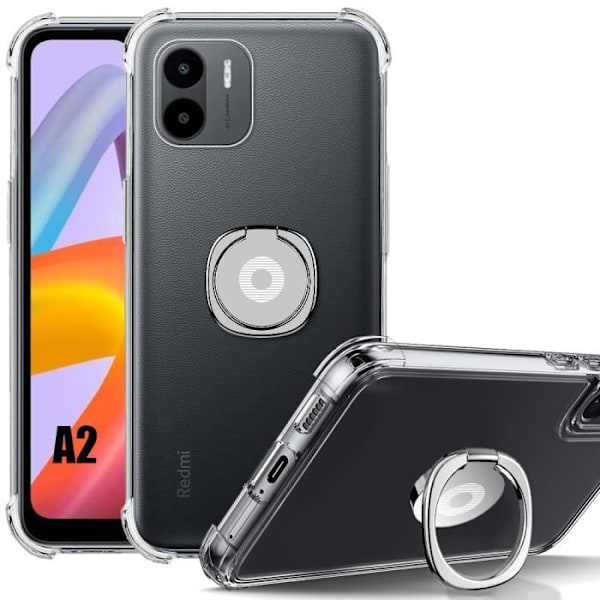 Fodral för Xiaomi Redmi A2 Protection 4 Corners Förstärkt silikon Transparent med stöd Silver