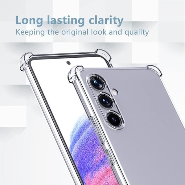 Skyddande skal - E.F.CONNECTION - Samsung Galaxy A54 - Silikon - Stötabsorberande - Transparent Transparent