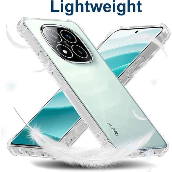 Coque - E.F.CONNECTION - För Xiaomi Redmi Note 14 Pro+ 5G - Transparent silikon - Stötabsorberande - Repfria Transparent