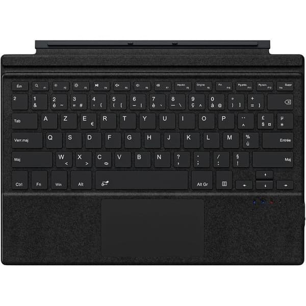 Trådlöst tangentbord - E.F.Connection - för Microsoft Surface Pro 7 Plus/7/6/5/4/3 - AZERTY - Bakgrundsbelysning - Pekplatta